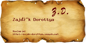 Zaják Dorottya névjegykártya